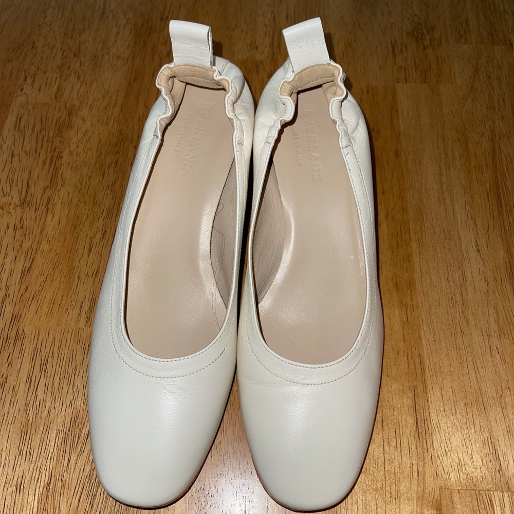 Everlane The Italian Leather Day Heel Size 6, Bone